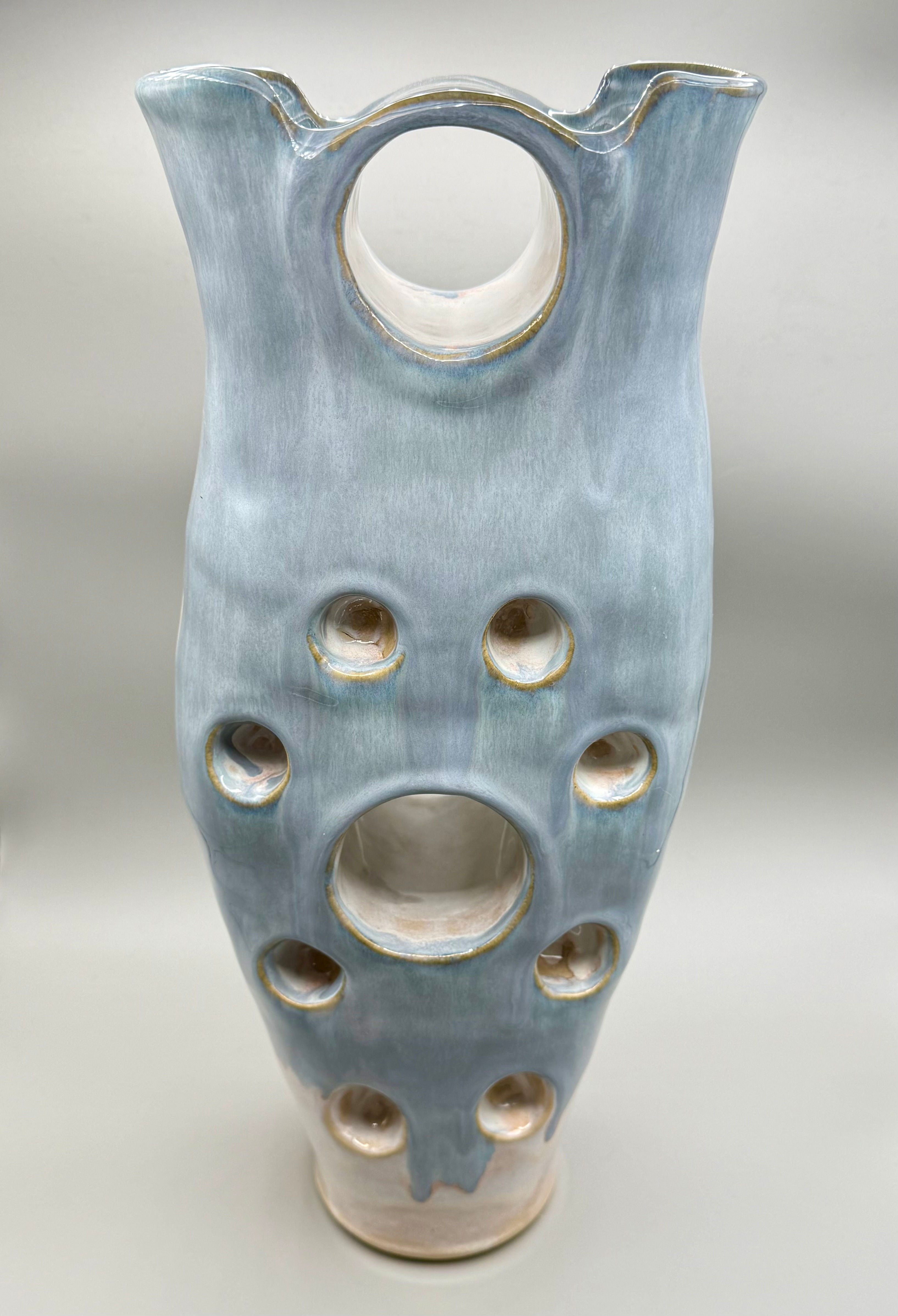 Tall Art Vase - Midnight Run