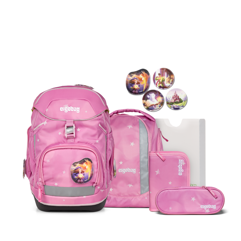 Miniaturbild: rosa ergobag Wolkenzaubär Schulrucksack Set Inhalt