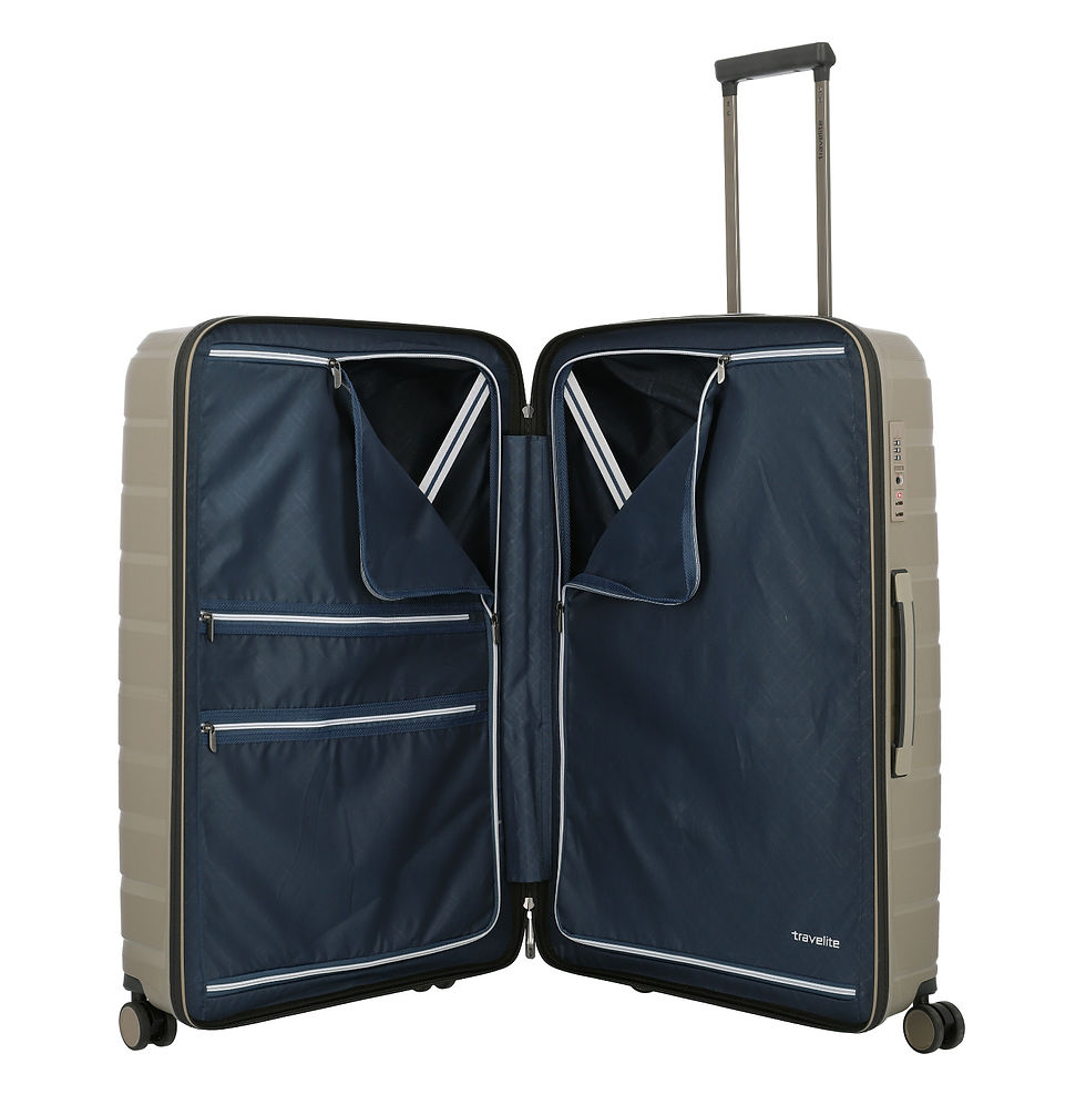 Miniaturbild: Koffer Trolley in Farbe champagner Ansicht offen innen