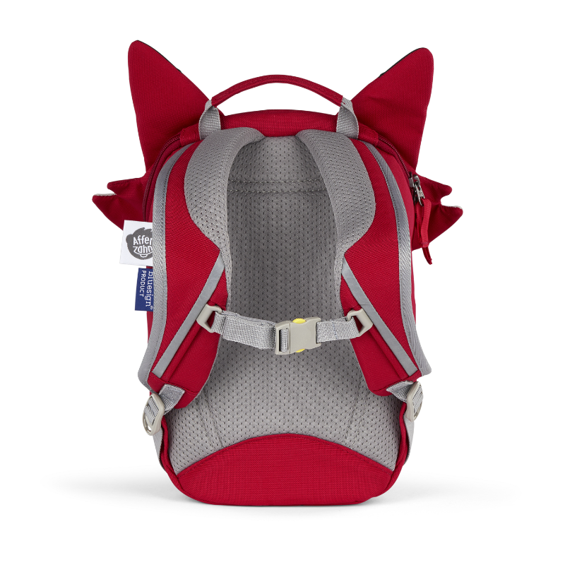 Miniaturbild: roter Rucksack für Kinder Fuchs Gesicht Ansicht hinten