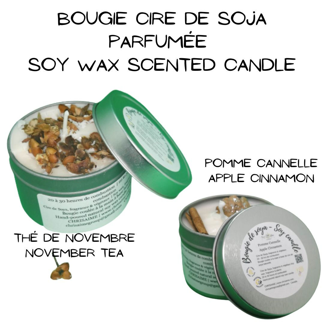 Bougie cire de soja Thé de novembre