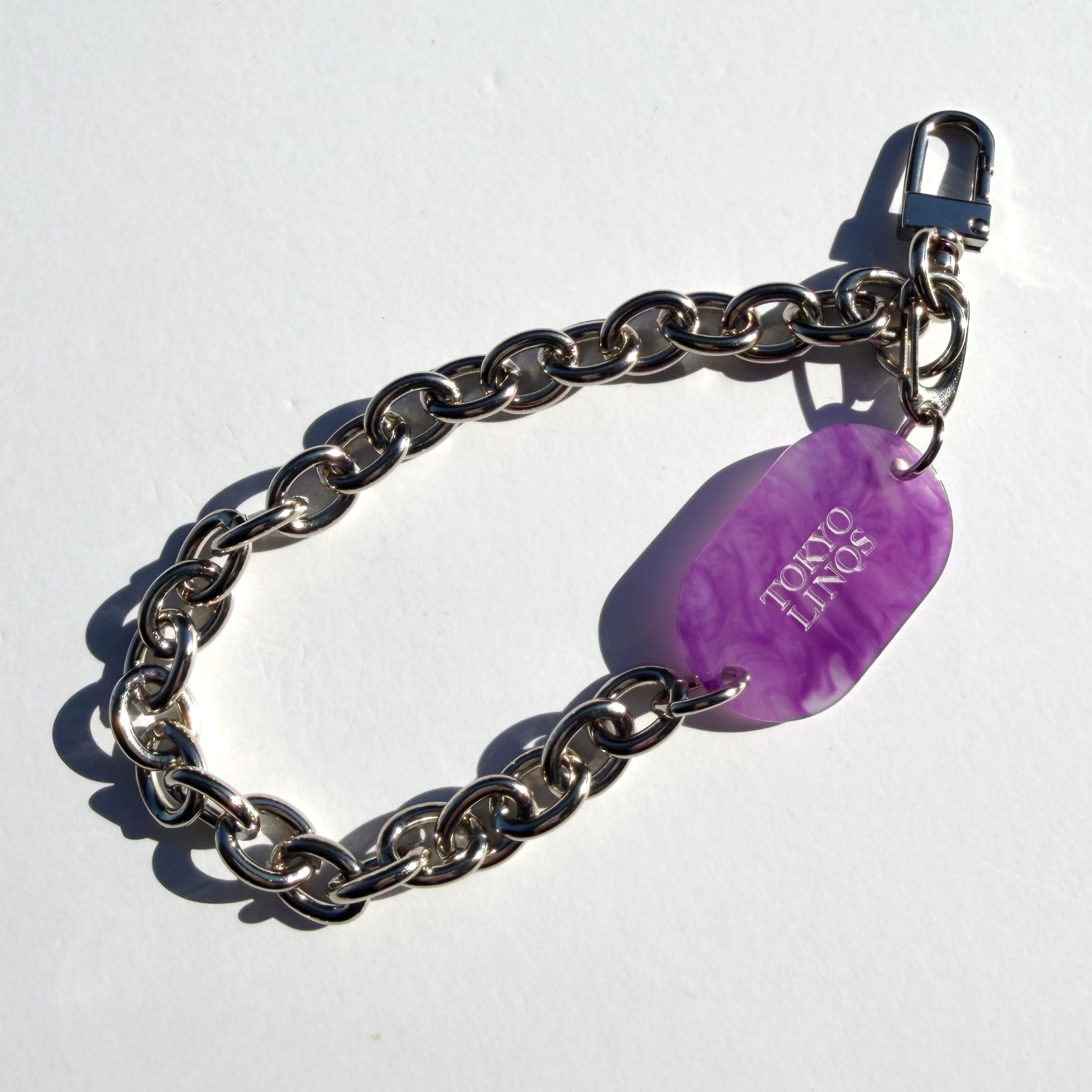 Phone strap-N_Purple Marble