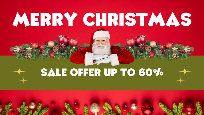 Red & Green White Minimalist Sale Offer Merry Christmas Twitter Post.png