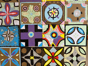 Colorful Creations: Roman Mosaics Primary Student Art Gallery