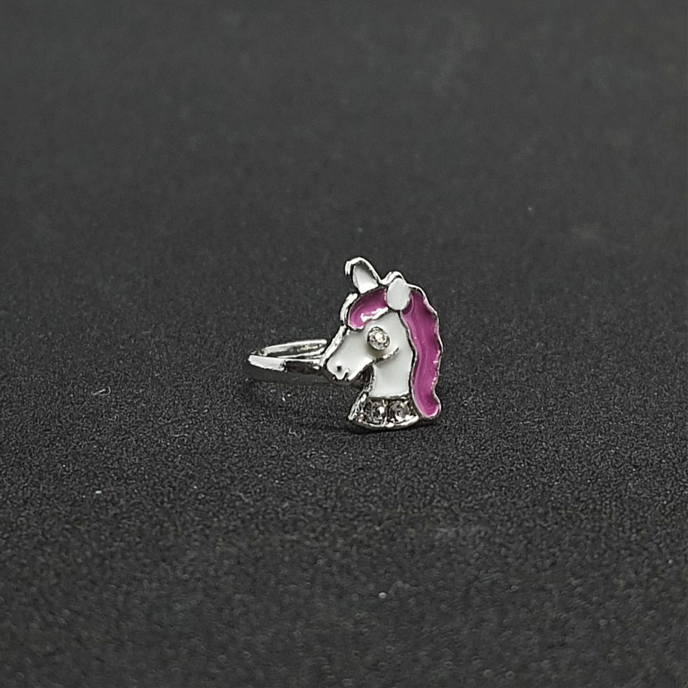 side shot of unicorn finger-ring
