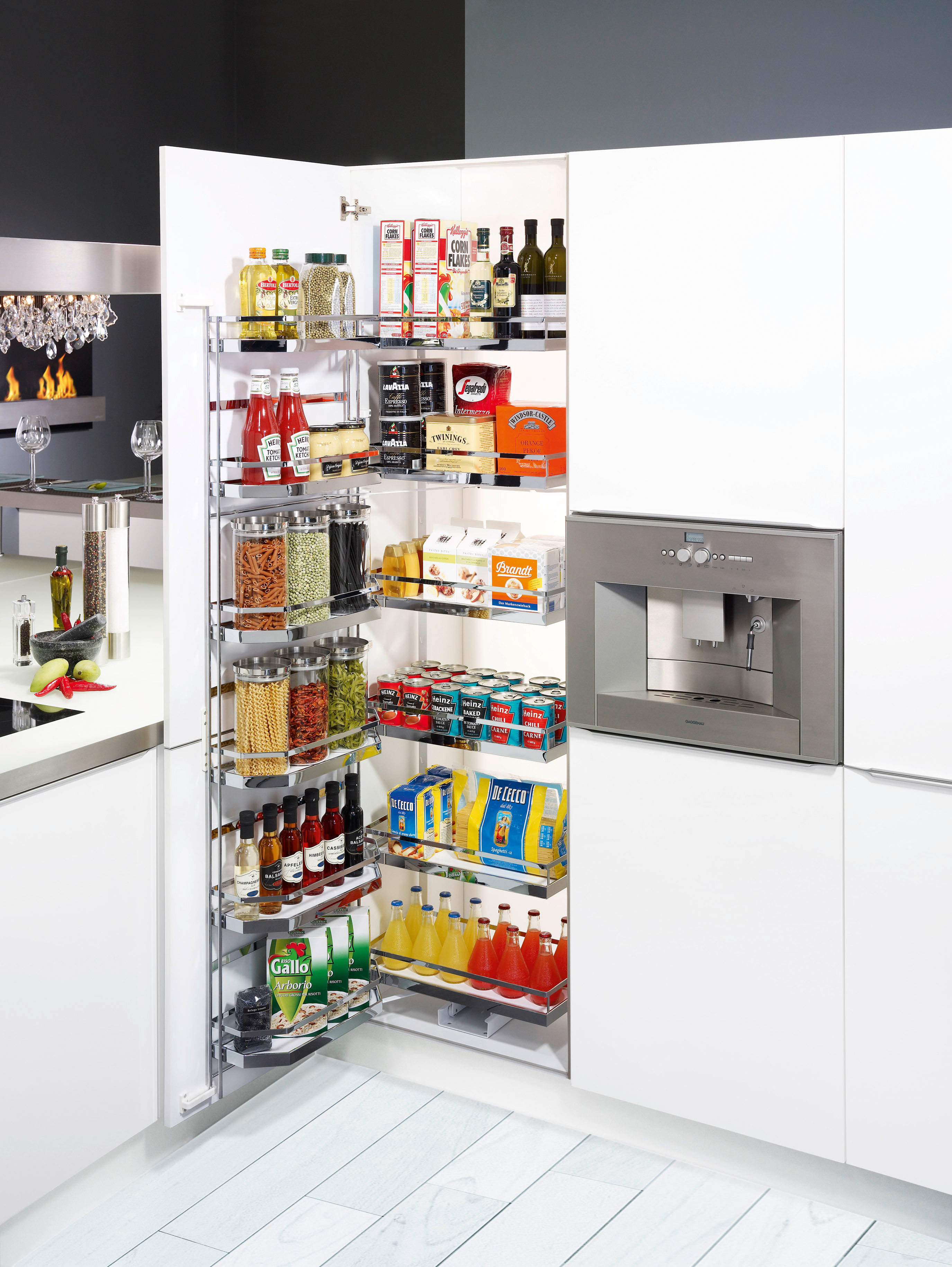 500 & 600 LARDER UNIT WITH CHROME PULL OUT