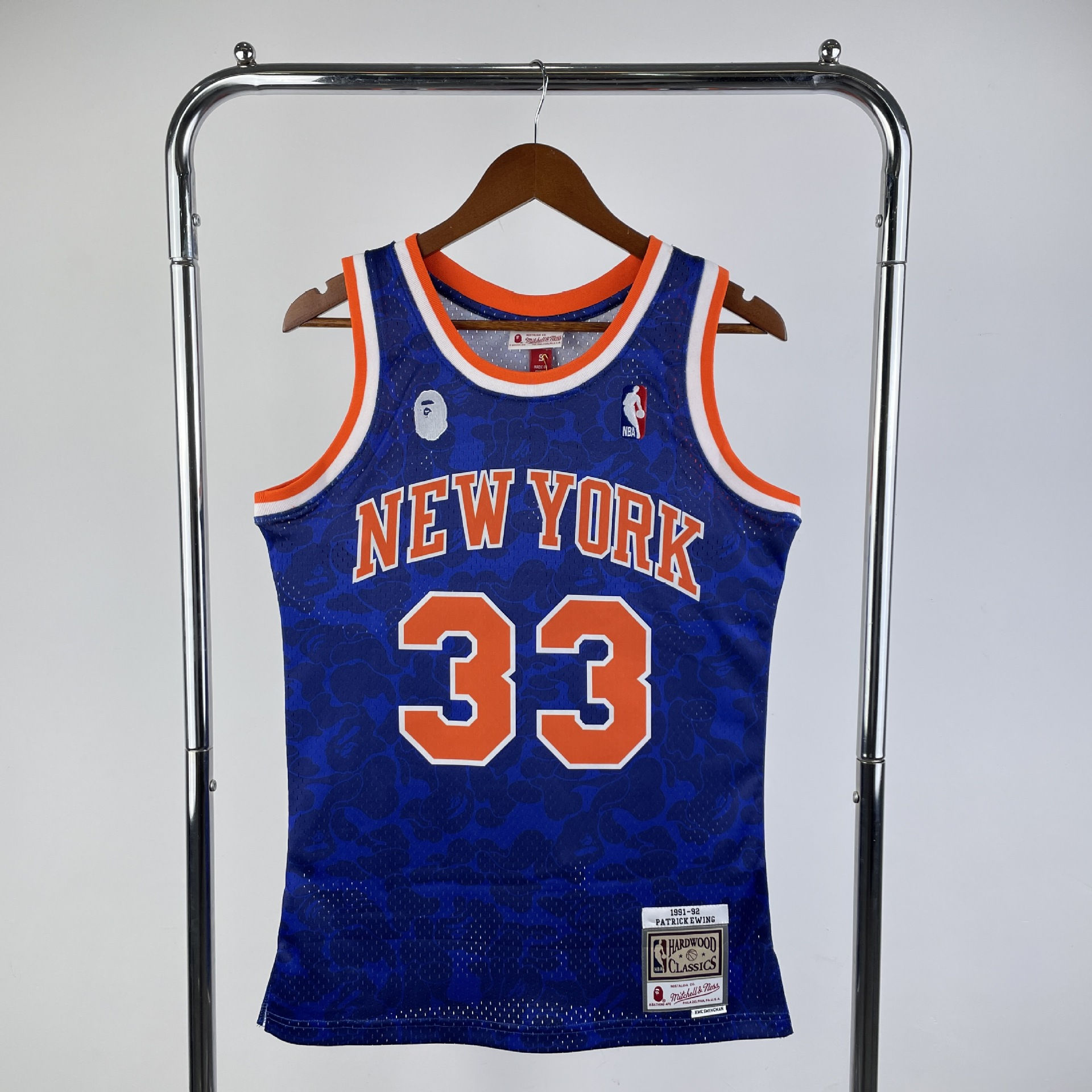 BAPE & M&N Knicks 33 White-Blue Tank