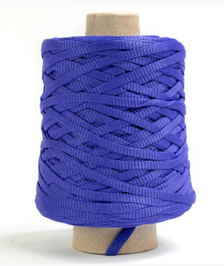 Miniatura: Fettuccia Tubolare Piatta Elasticizzata Blu