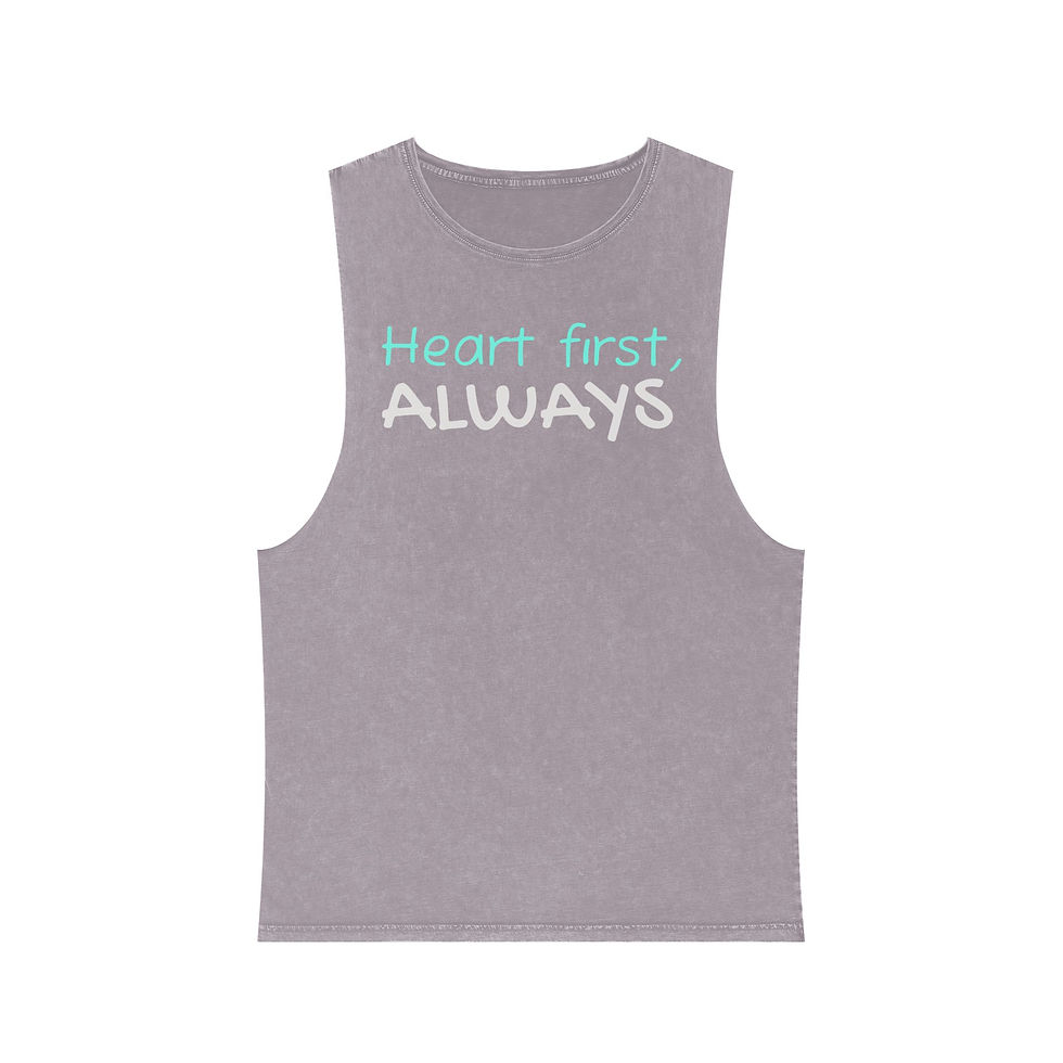 Thumbnail: Stonewash Tank Top - Heart First Always, Casual Summer Wear