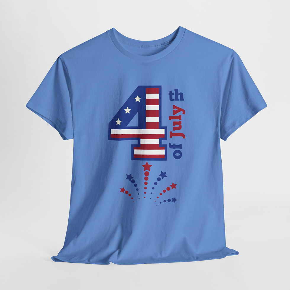 Thumbnail: 4th of July - Patriotic T-Shirt, Independence Day Apparel, Fireworks Shirt