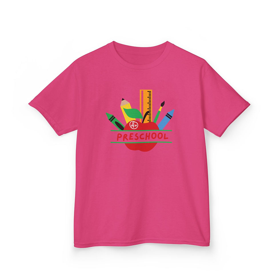 Thumbnail: Preschool Art Tee, Kids Cotton T-Shirt, Fun School Shirt