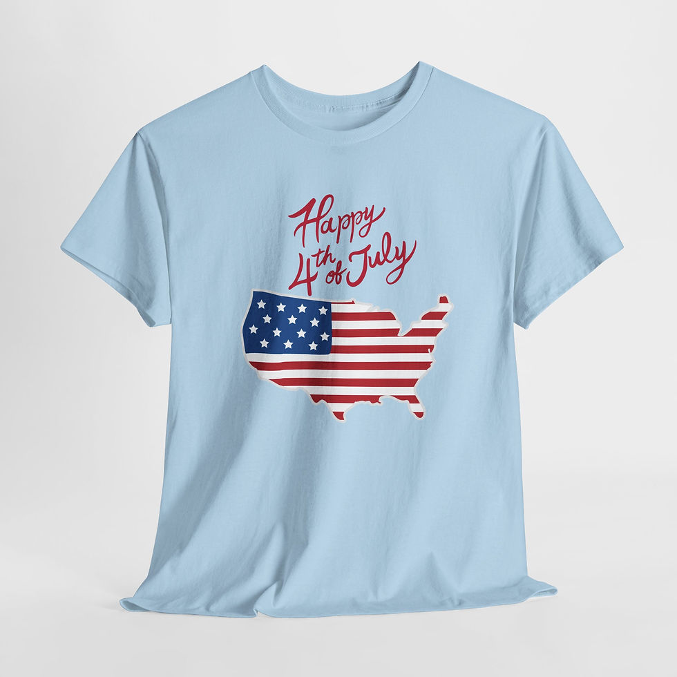 Thumbnail: USA Flag 4th of July Tee, Cotton, Summer Celebration T-Shirt, Patriotic Apparel