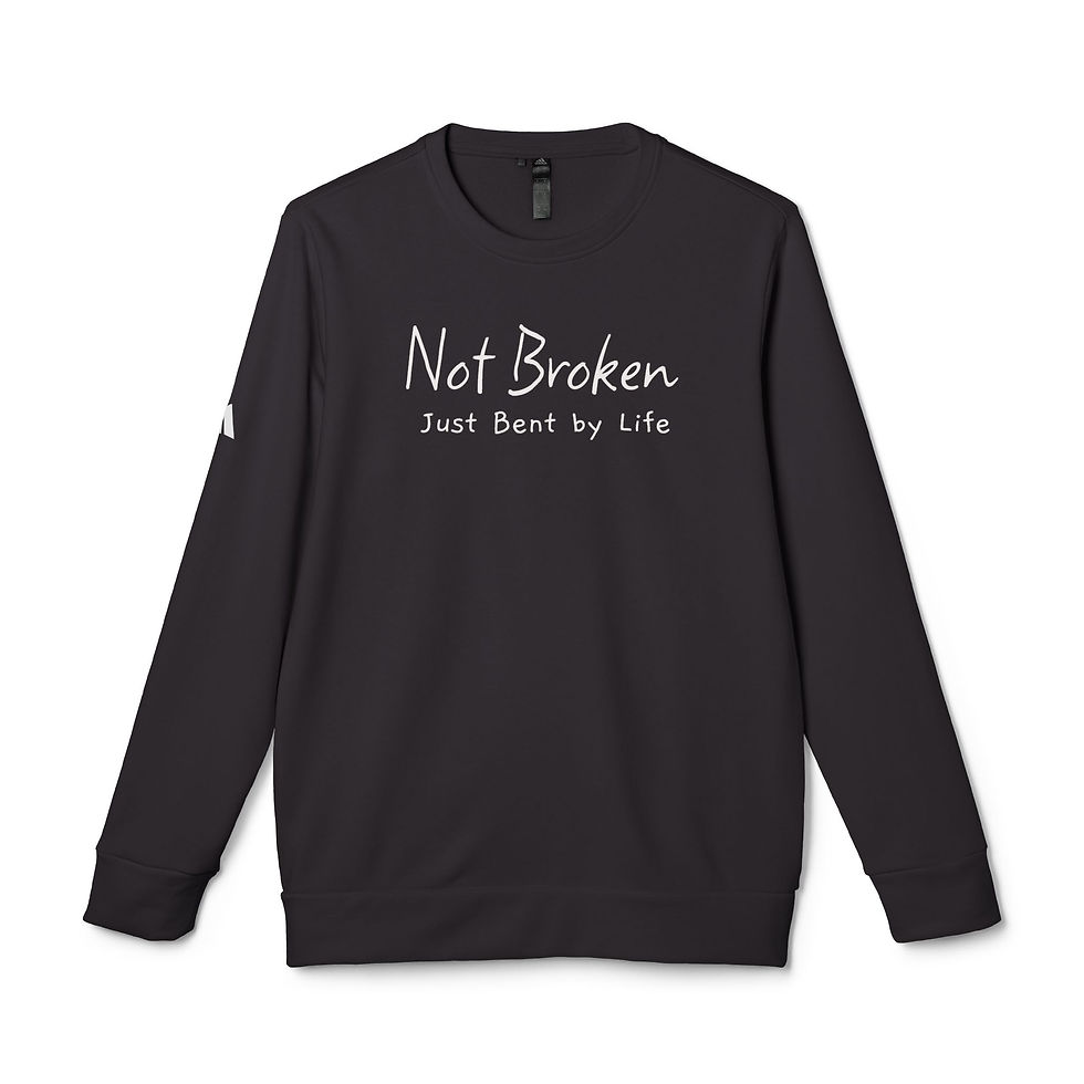 Thumbnail: Inspirational Addias Crewneck Sweatshirt - Not Broken, Motivational Gift 