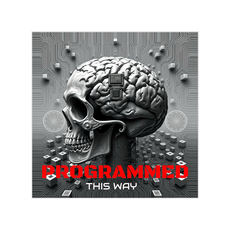 Thumbnail: Die-Cut Outdoor Sticker - "Programmed This Way" Skull Design