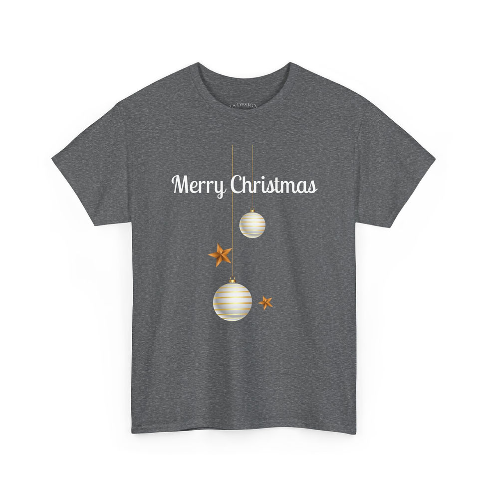 Thumbnail: Merry Christmas Unisex Heavy Cotton Tee, Christmas Gift, Holiday Apparel