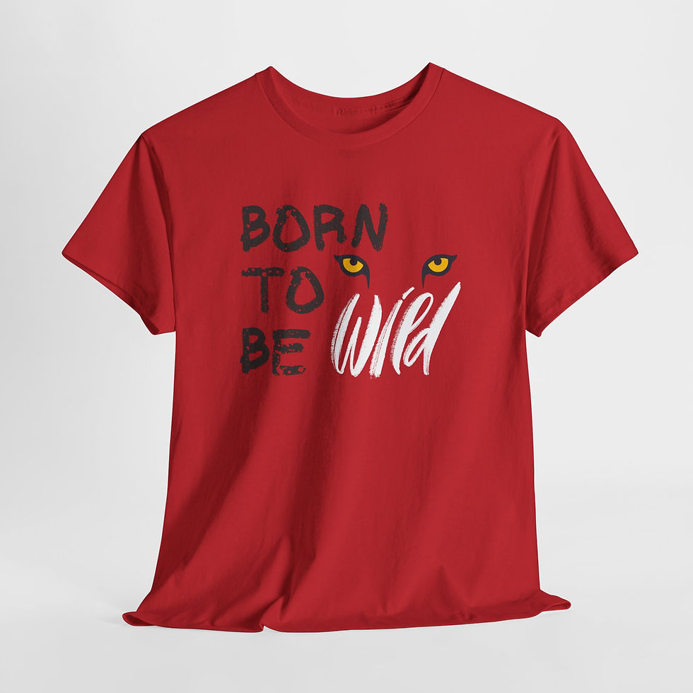 Thumbnail: Born to Be Wild Heavy Cotton Tee - Graphic Tee