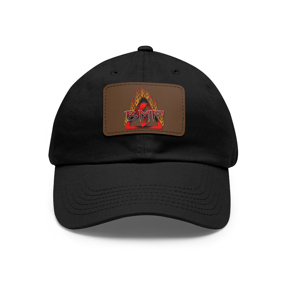 Thumbnail: BMF Hat with Leather Patch - Stylish Casual Cap for Everyday Wear