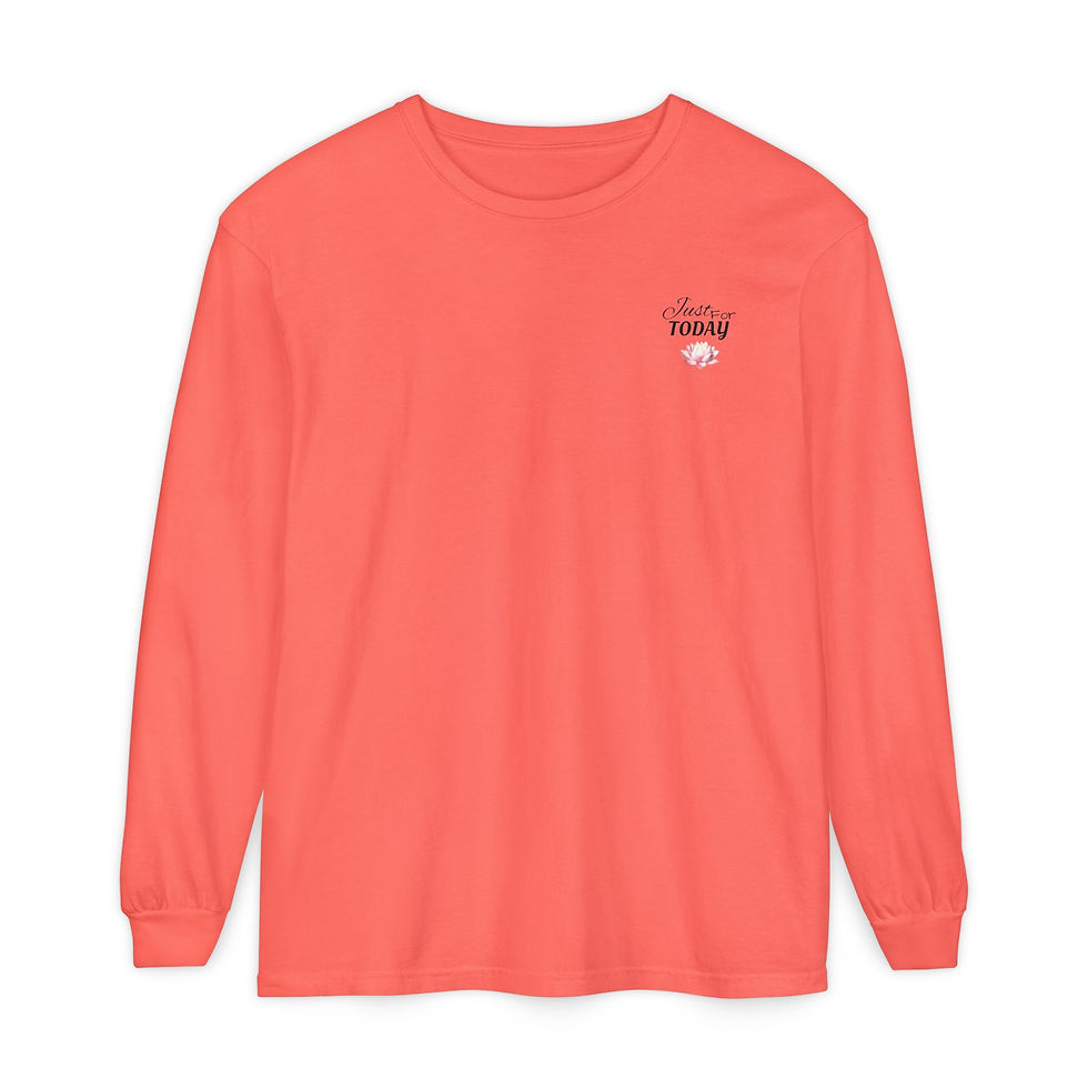 Thumbnail: Just For Today Unisex Garment-dyed Long Sleeve T-Shirt