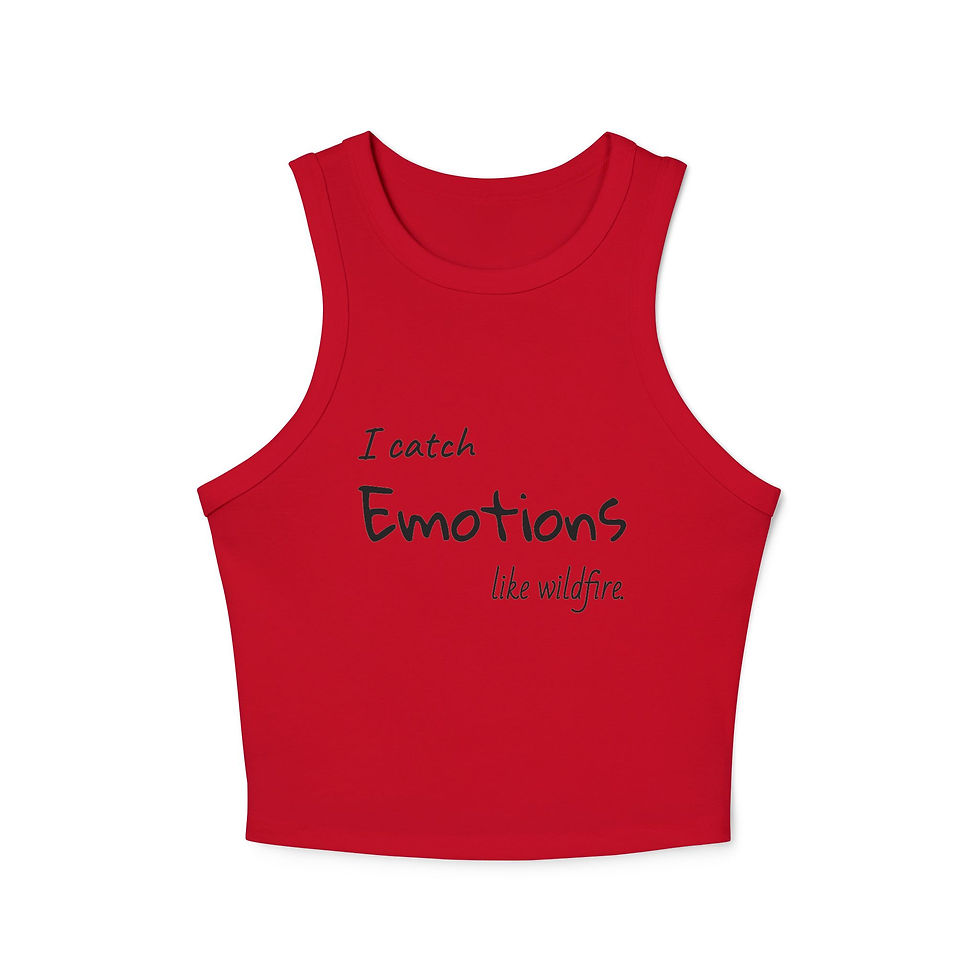 Thumbnail: I Catch Emotions Racer Tank Top, Summer Top, Casual Wear