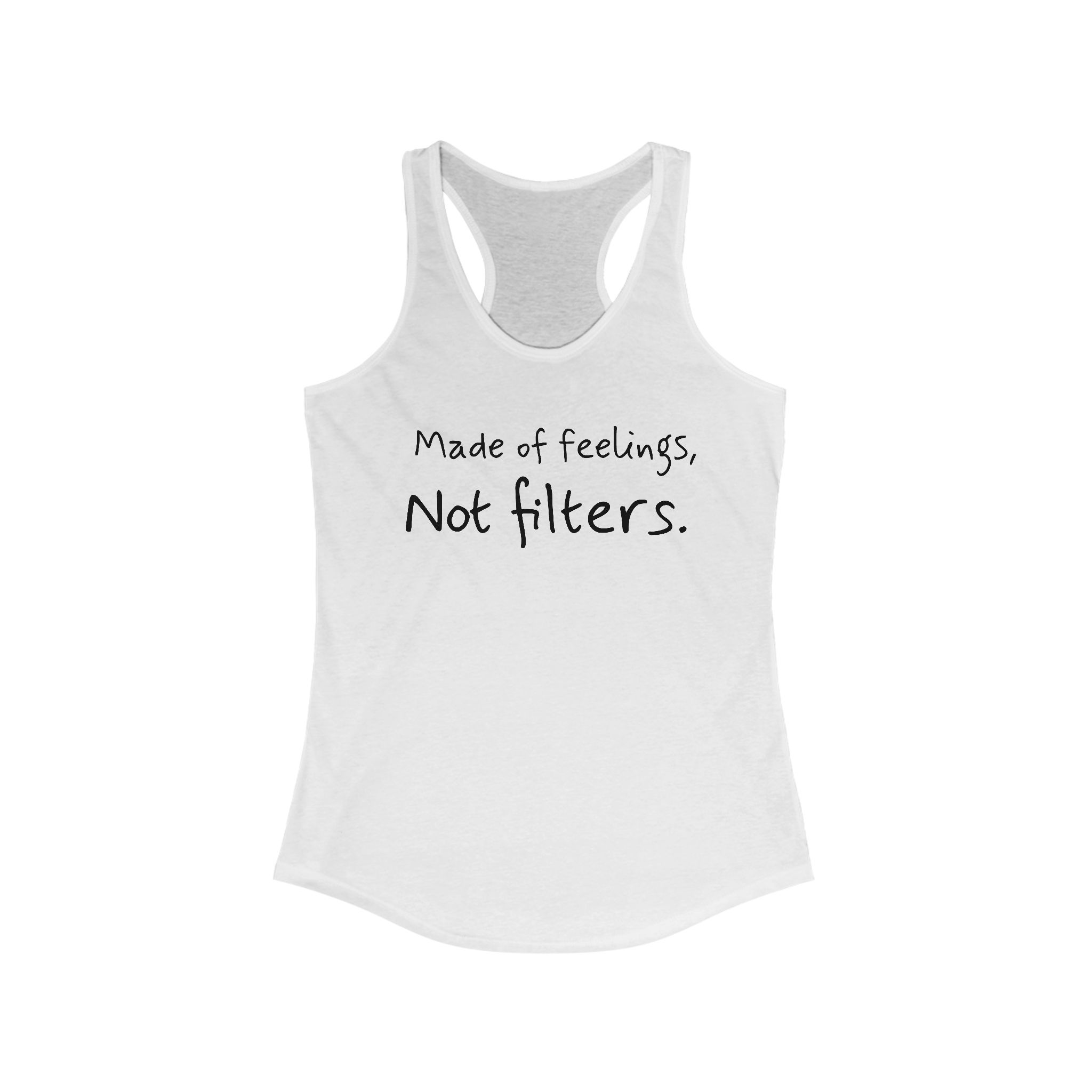 Made of Feelings Women's Racerback Tank | Motivational Workout Top