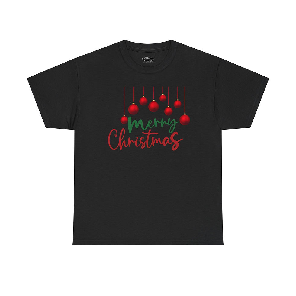 Thumbnail: Merry Christmas Unisex Heavy Cotton Tee | Holiday Shirt, Christmas Gift