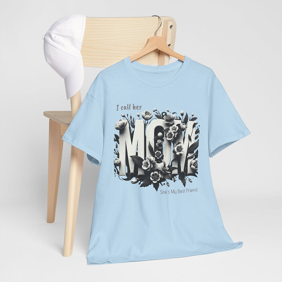 Thumbnail: I Call Her MOM Unisex Heavy Cotton Tee - Perfect Gift for Mother's Day