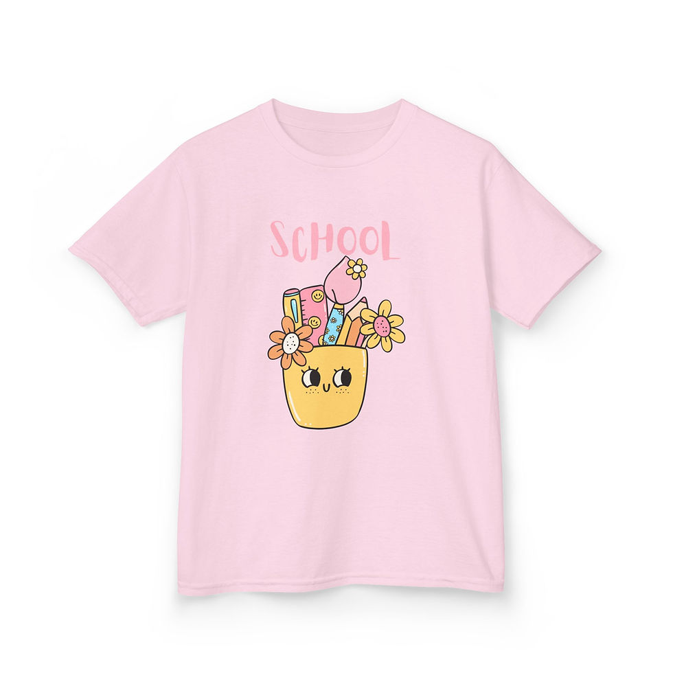 Thumbnail: Cute School-Themed Kids Tee, Perfect for Back to School, Birthday Gift