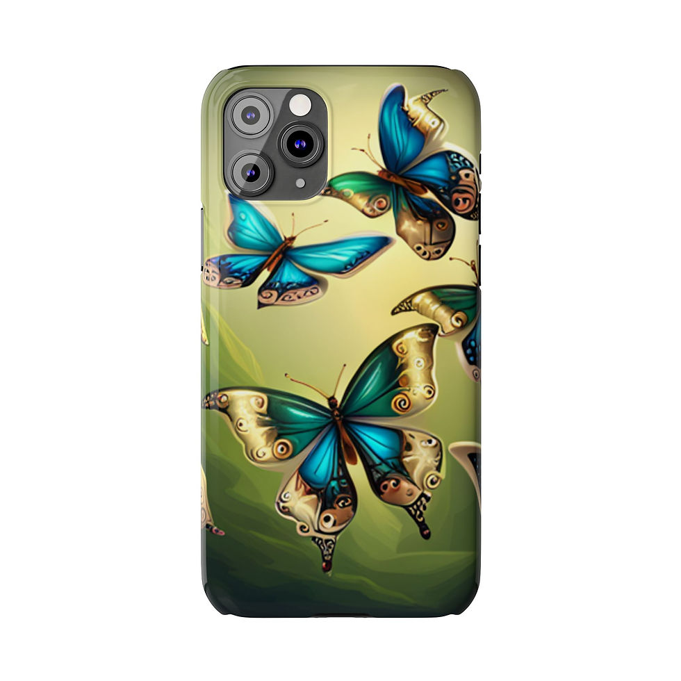 Thumbnail: Golden Butterflies - Slim Phone Cases