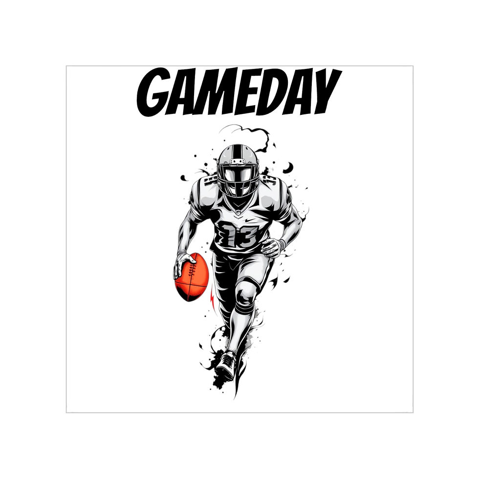 Thumbnail: Gameday Football Outdoor Sticker - Transparent Vinyl