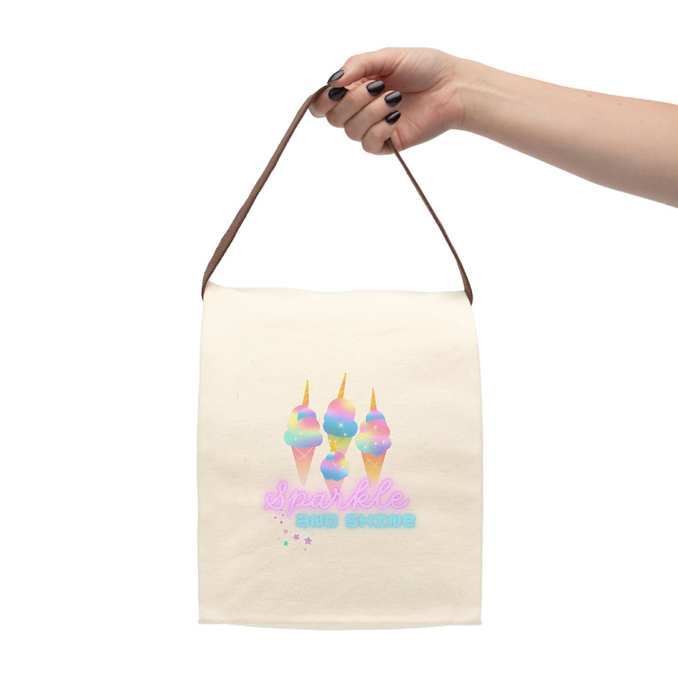Thumbnail: Sparkle Ice Cream Canvas Lunch Bag