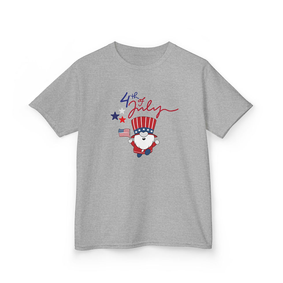Thumbnail: 4th of July Kids Tee, Patriotic Kids Shirt, Independence Day Tee