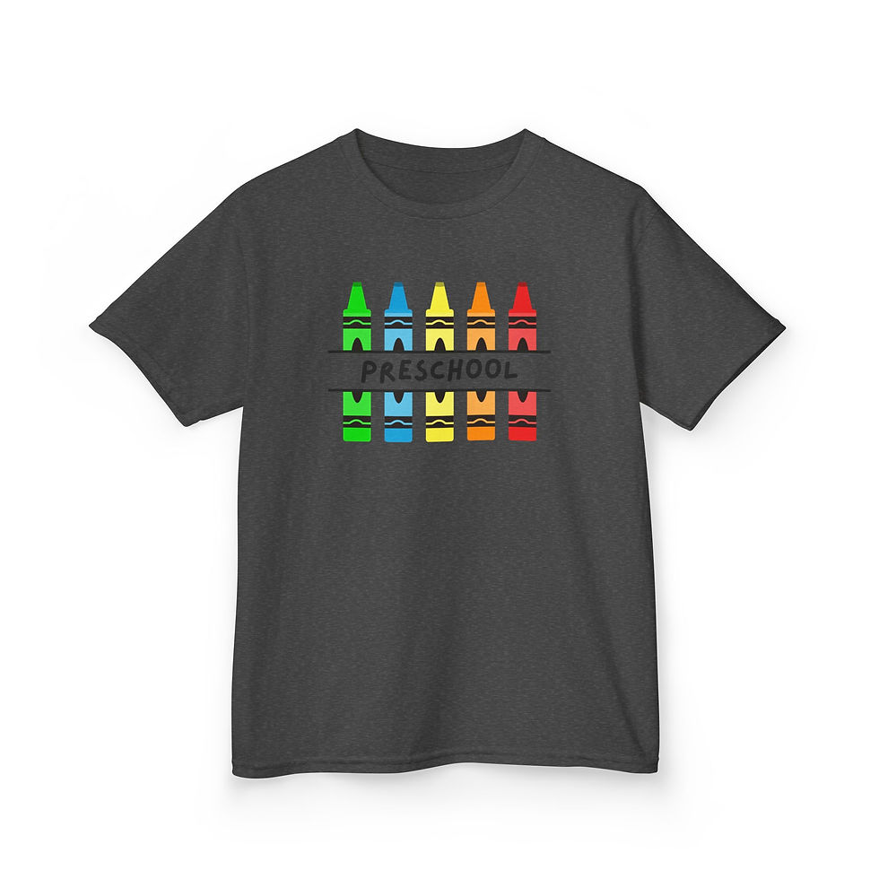 Thumbnail: Kids Crayon Preschool Tee, Fun Kids T-Shirt, Preschooler Gift