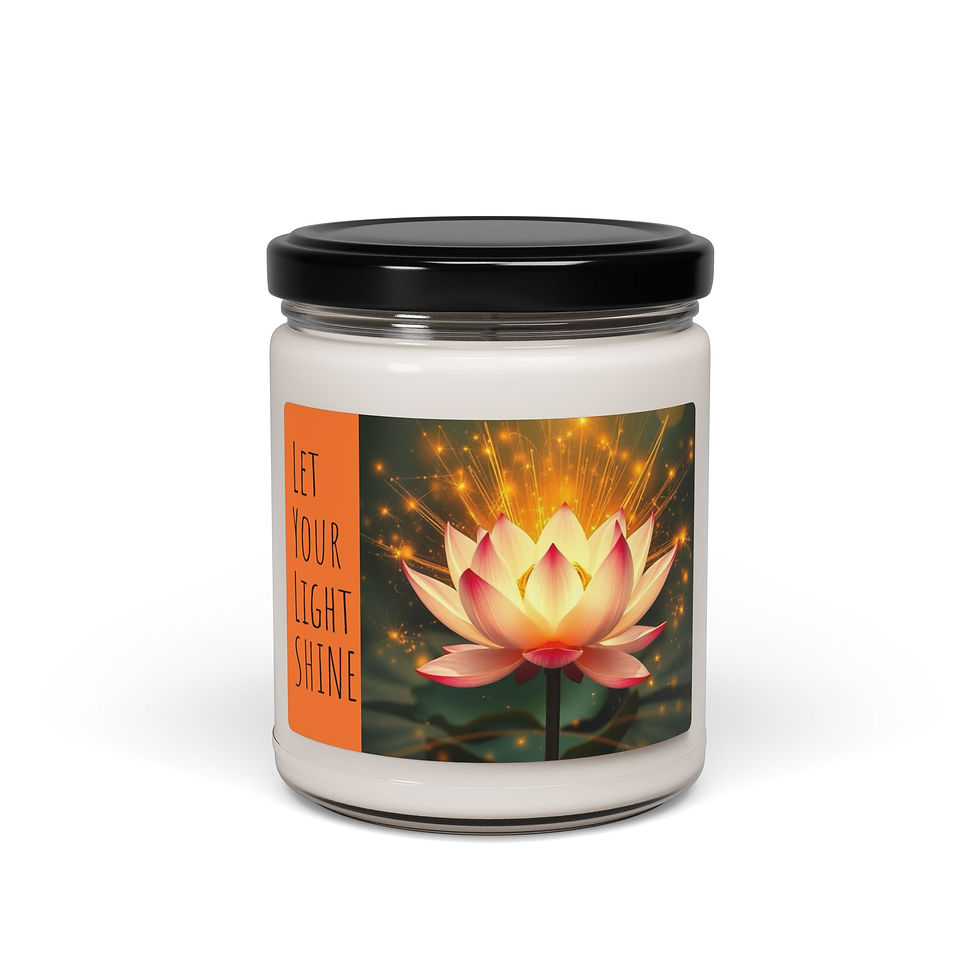 Thumbnail: Scented Soy Candle with Lotus Design | Aromatherapy Candle for Relaxation