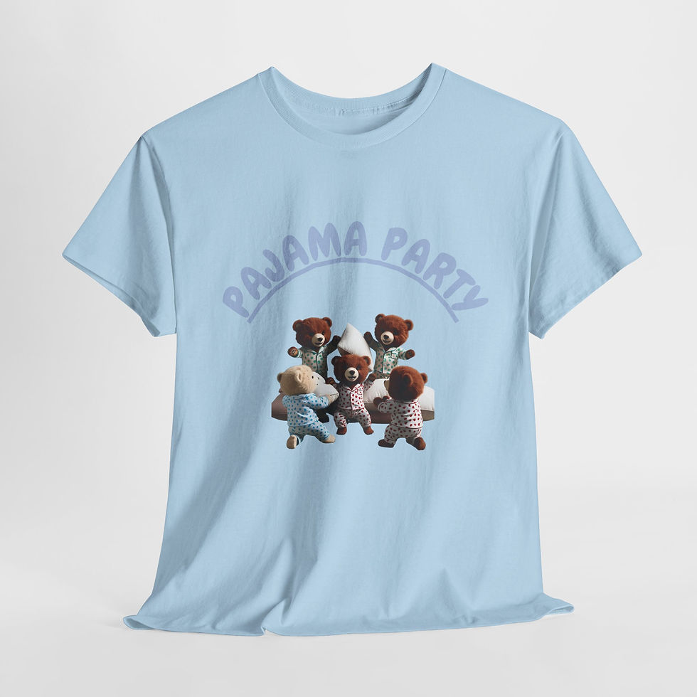 Thumbnail: Pajama Party Tee - T-Shirt for Kids & Adults, Perfect for Sleepovers