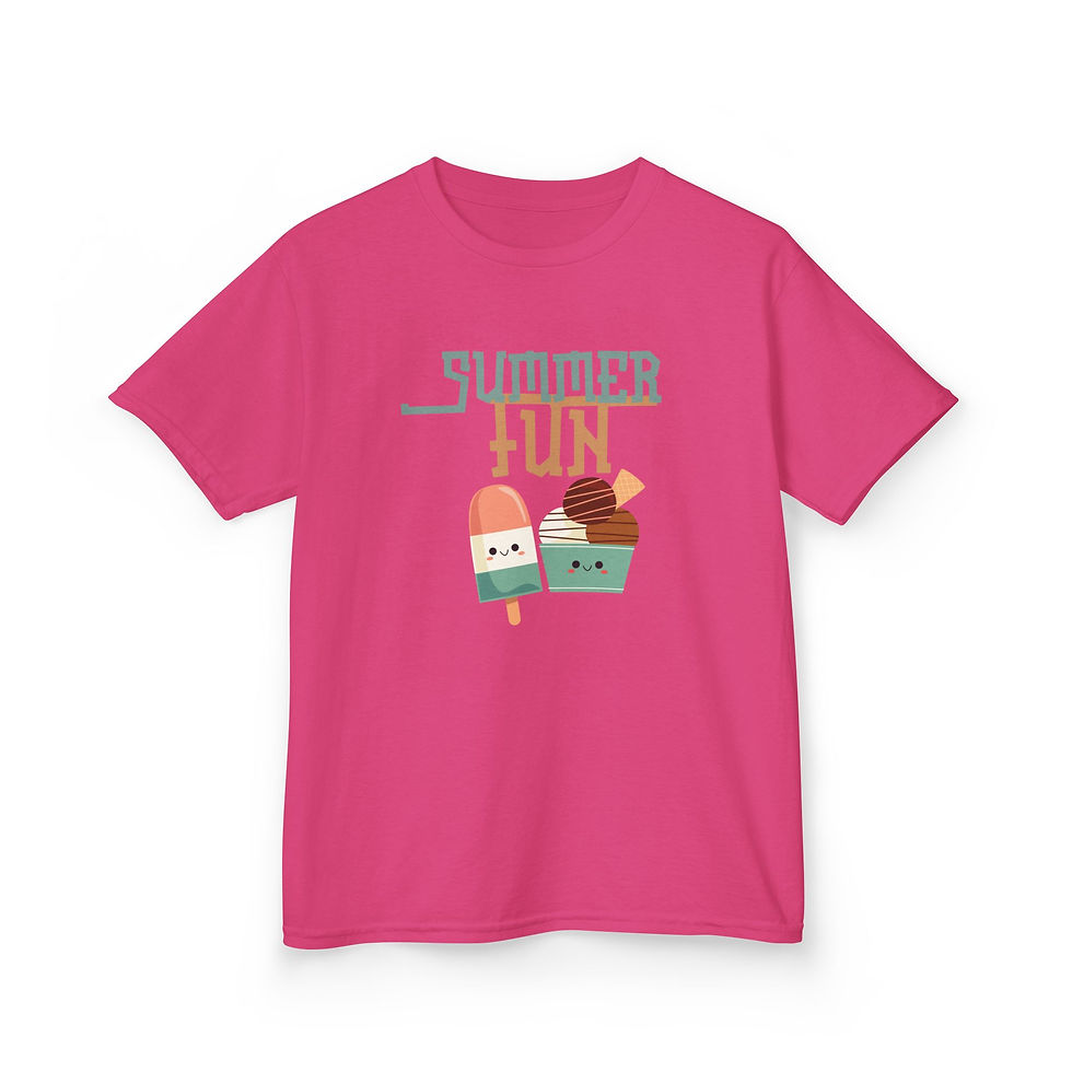 Thumbnail: Kids Summer Fun Tee - Cute Ice Cream Design, Kids T-Shirt, Cool Summer Apparel