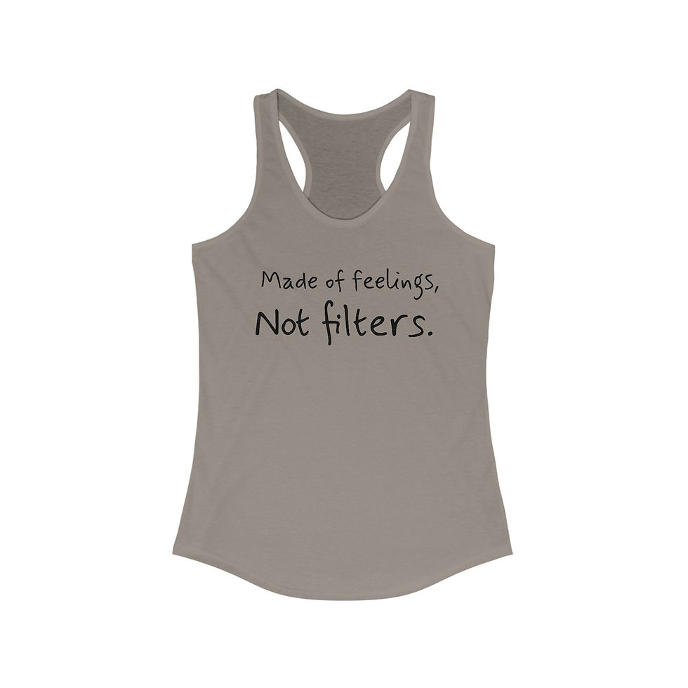 Thumbnail: Made of Feelings Women's Racerback Tank | Motivational Workout Top