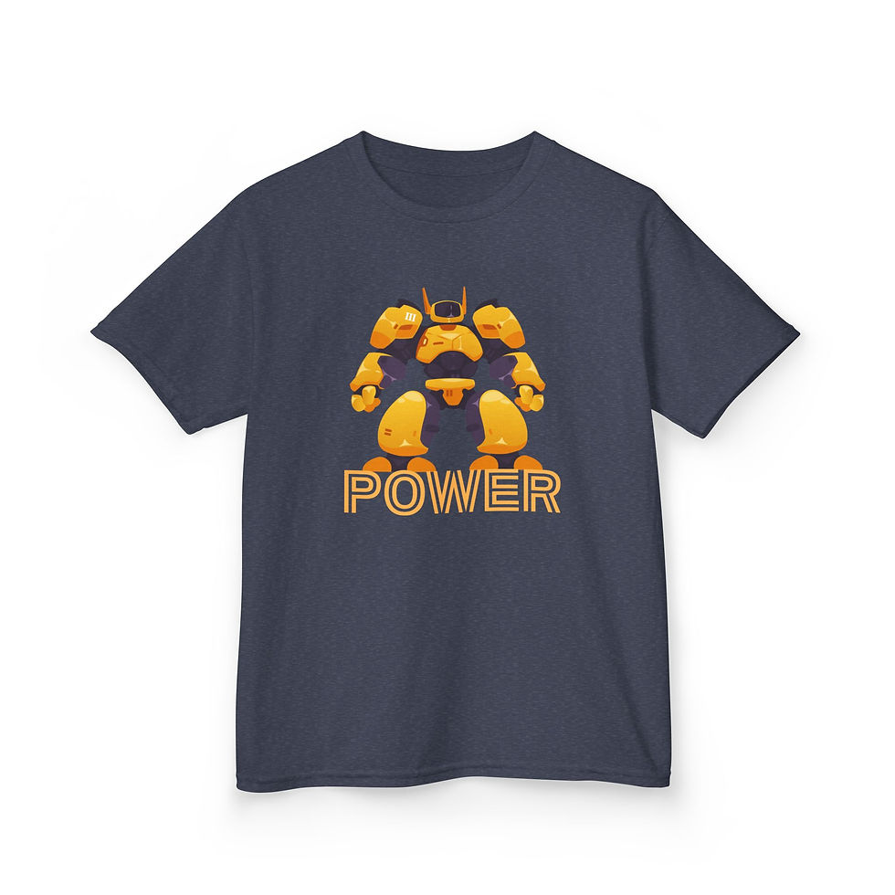 Thumbnail: Kids Graphic Tee - Power Mech Style T-Shirt, Gaming Apparel, Birthday Gift
