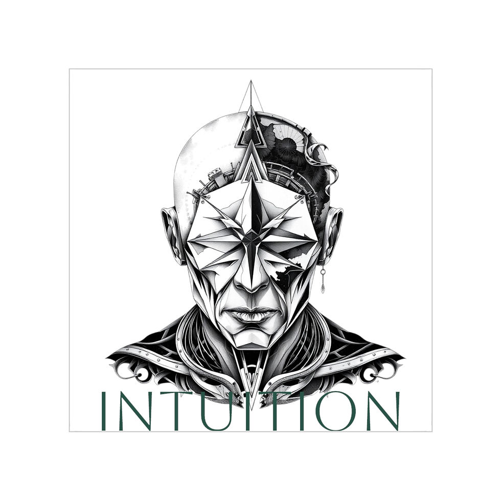 Thumbnail: Intuition Transparent Outdoor Sticker - Unique Square Design