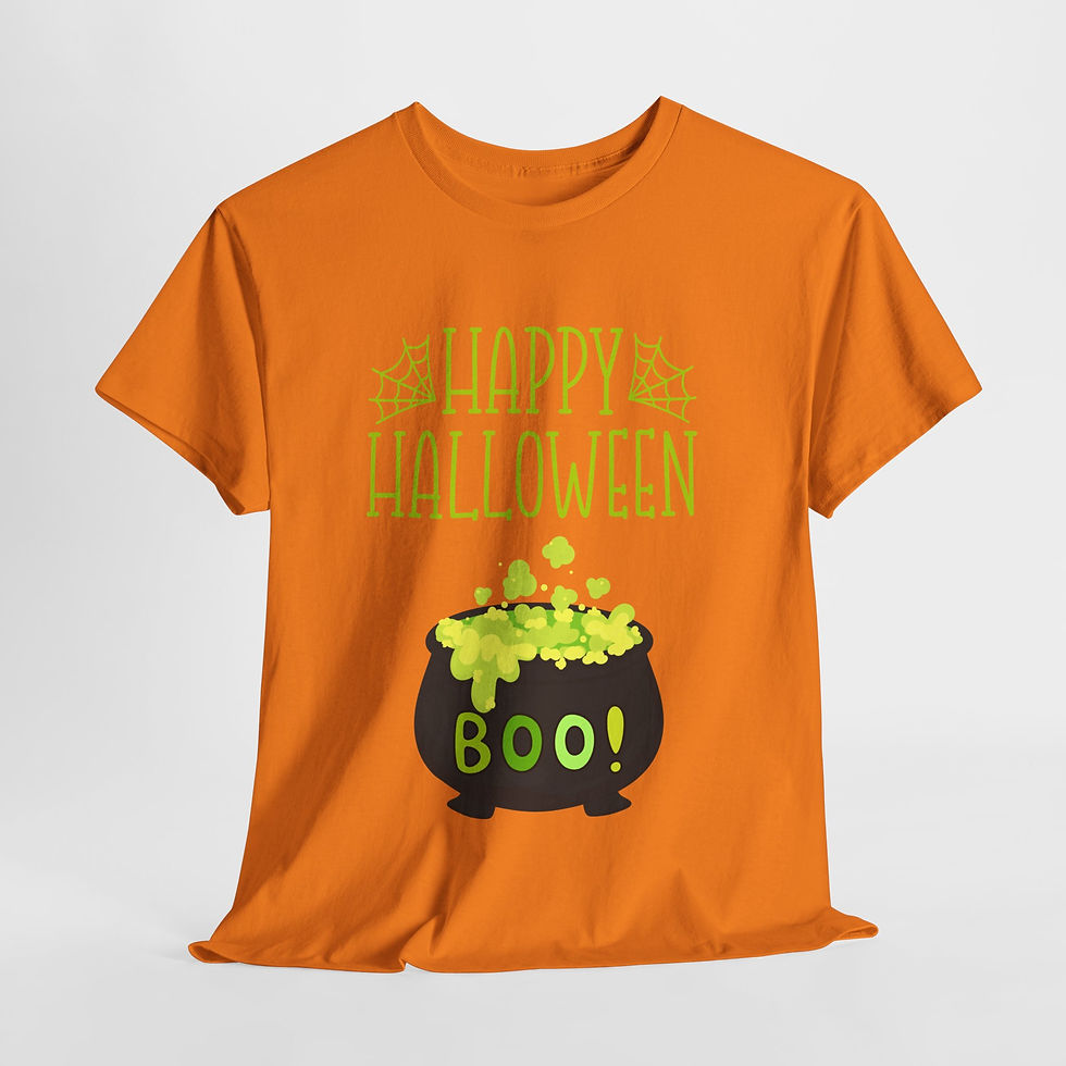 Thumbnail: Halloween Boo Cotton Tee, Fun Halloween Shirt, Spooky Tee, Costume Party Shirt