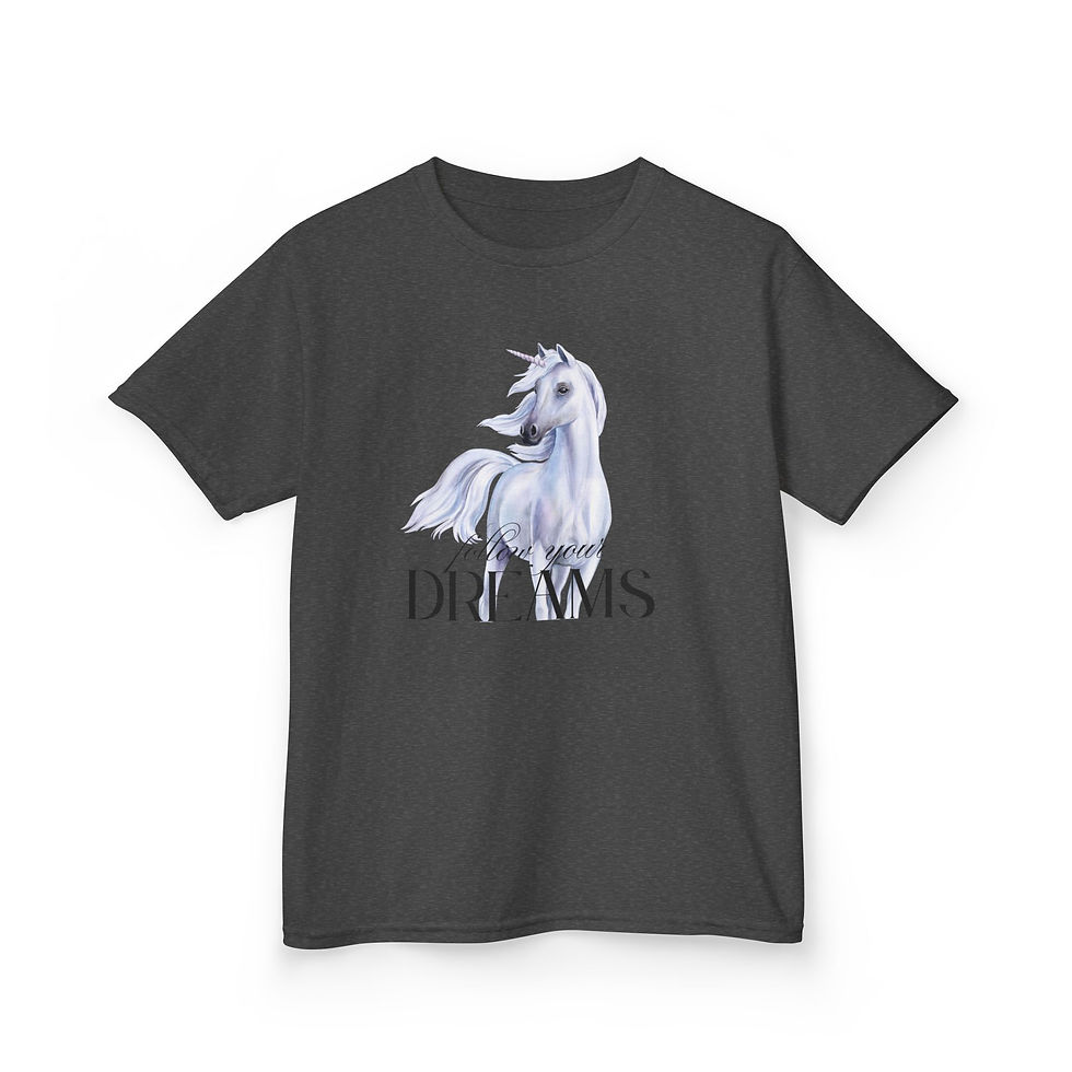 Thumbnail: Kids Unicorn Dreams Tee - Soft Cotton T-Shirt for Imagination and Play
