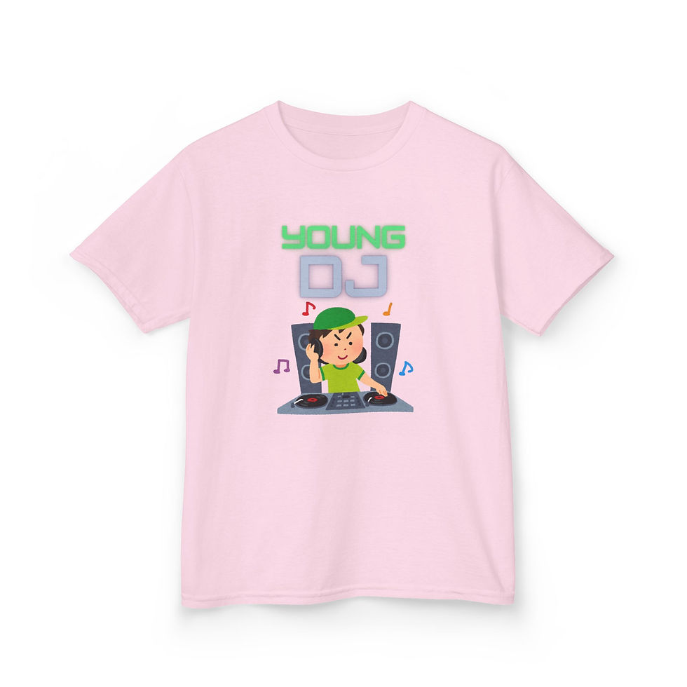 Thumbnail: Young DJ Kids Tee, Fun Music Shirt for Children
