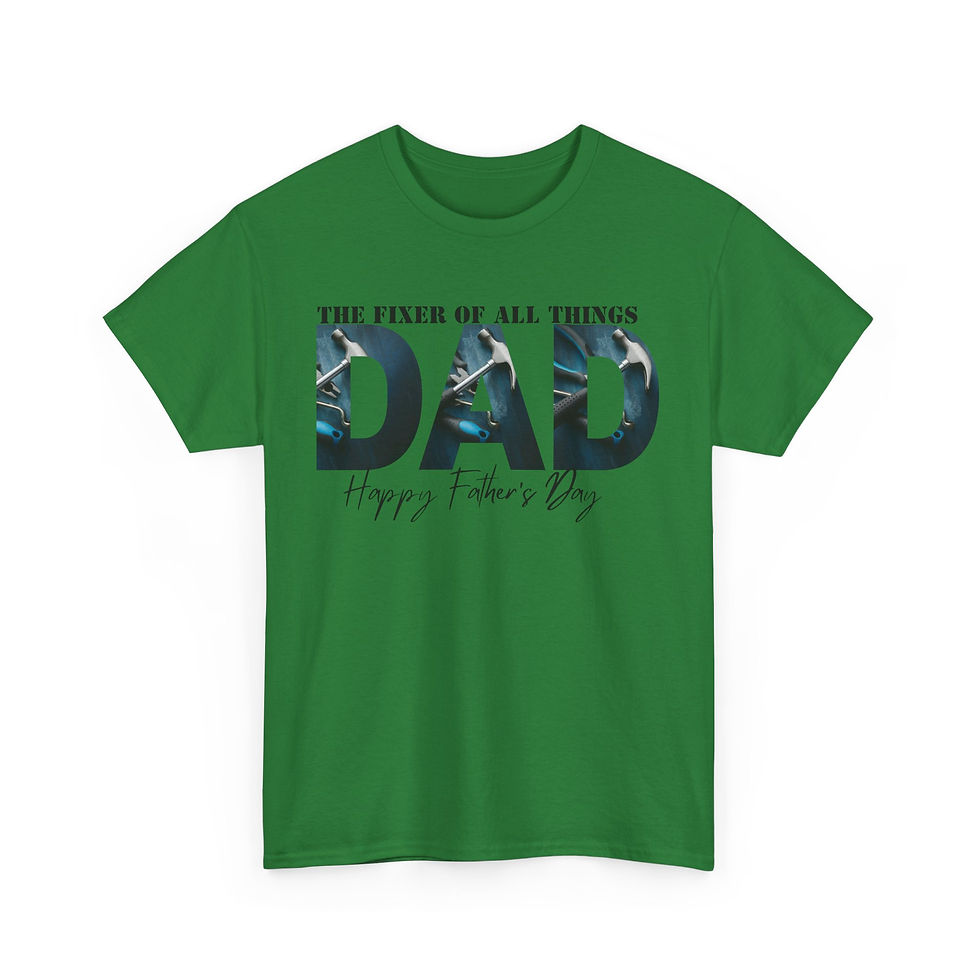 Thumbnail: Father's Day Heavy Cotton Tee - The Fixer of All Things Dad, Gift for Dad