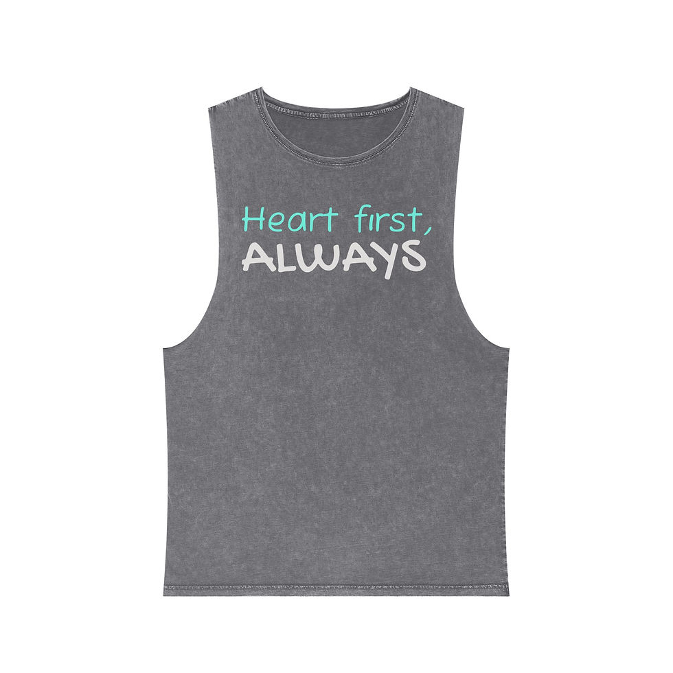 Thumbnail: Stonewash Tank Top - Heart First Always, Casual Summer Wear
