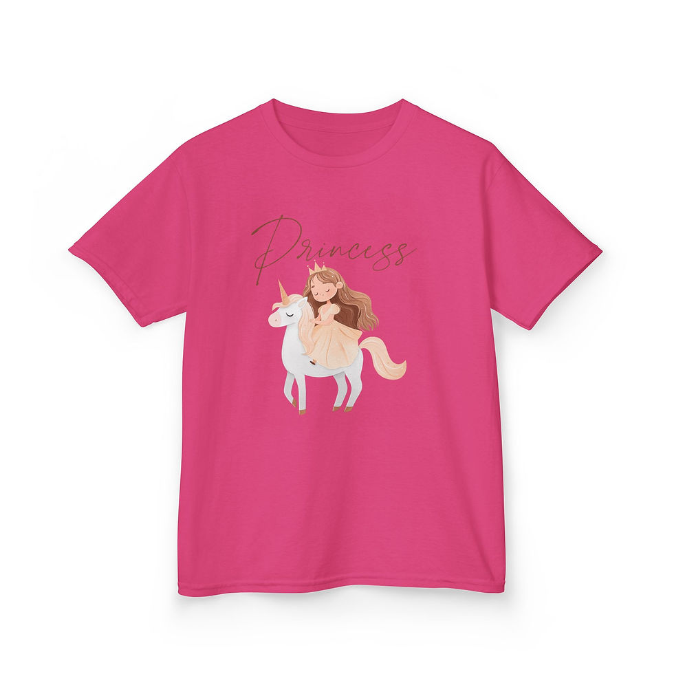 Thumbnail: Kids Unicorn Princess Tee, Cute Kids Shirt, Birthday Gift