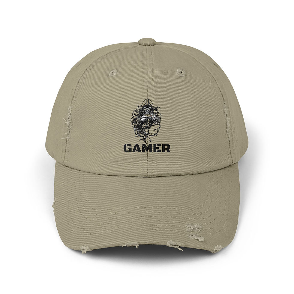 Thumbnail: Unisex Distressed Cap - Perfect for Gamers | Casual and Trendy Hat