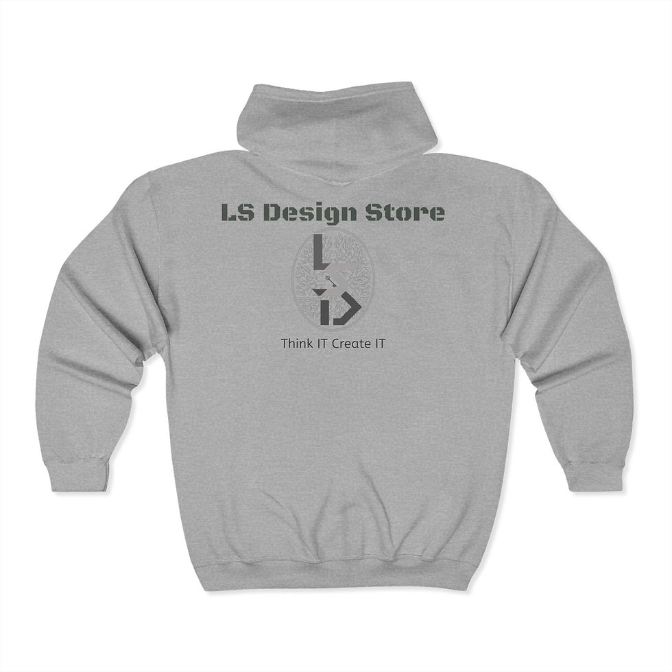 Thumbnail: LS Design Store Unisex Full Zip Hoodie 