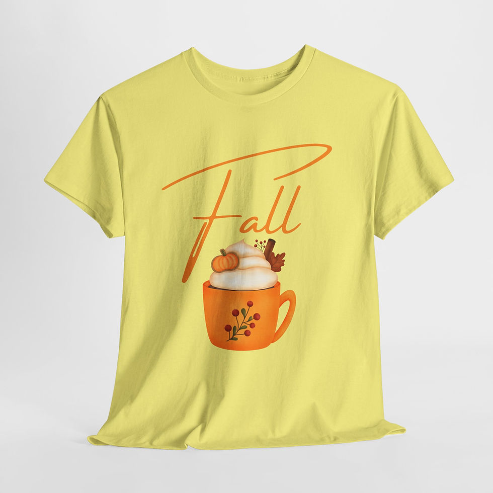 Thumbnail: Fall Vibes Heavy Cotton Tee, Autumn Shirt