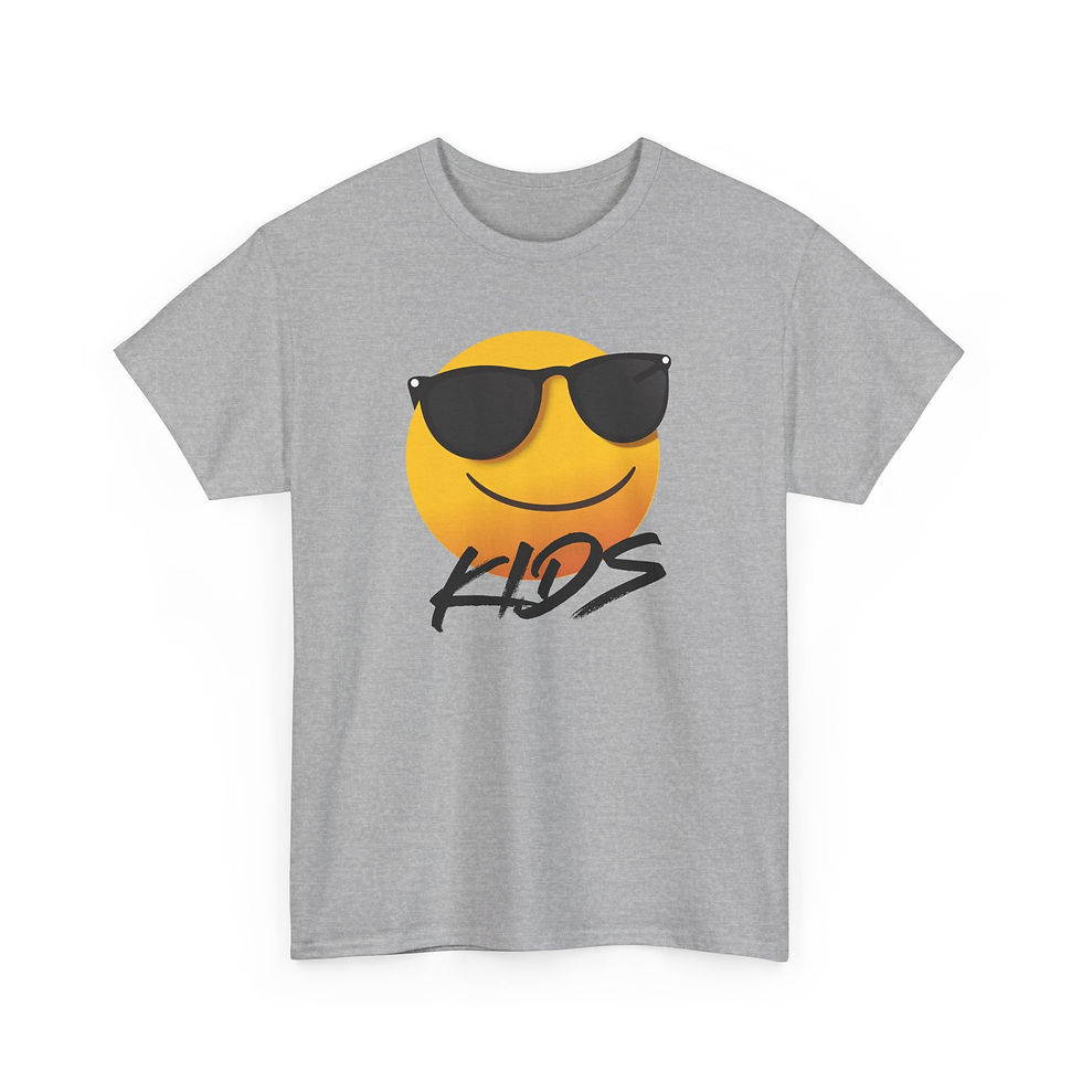 Thumbnail: Cool Kids Heavy Cotton Tee, Fun Emoji Shirt