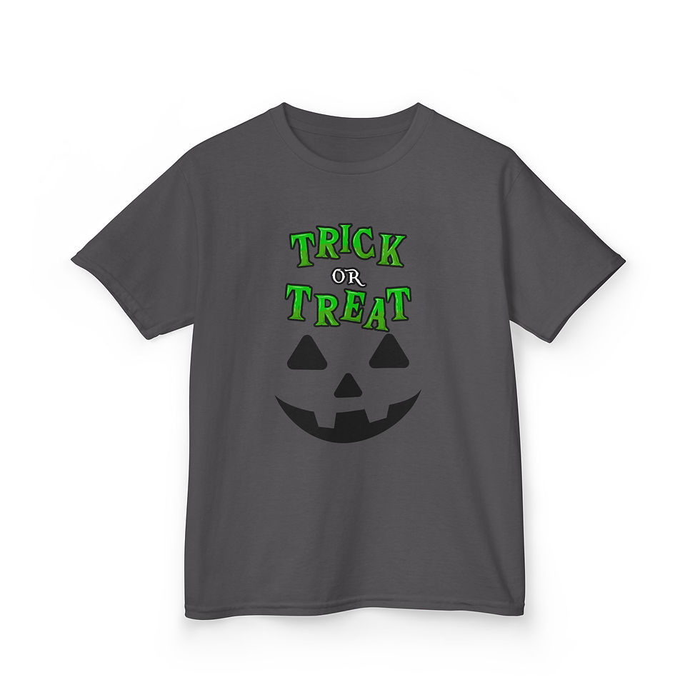 Thumbnail: Kids Halloween Tee - Trick or Treat Shirt, Fun Halloween Costume