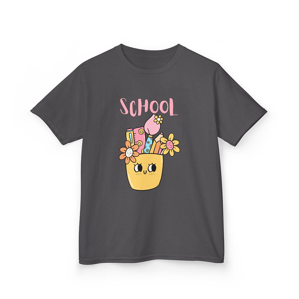 Thumbnail: Cute School-Themed Kids Tee, Perfect for Back to School, Birthday Gift